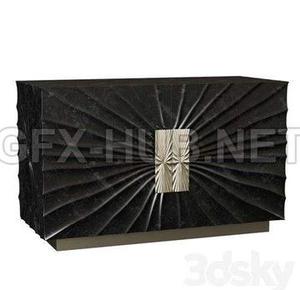 کمد کوچک مدرن Globalviews Pleated 2Door Cabinet