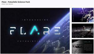 فونت انگلیسی Flare - Futuristi