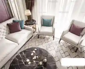 صحنه آماده داخلی رندر داخلی مدرن 90 متری