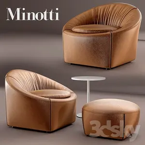 صندلی دسته دار با ست پاف CAPRI