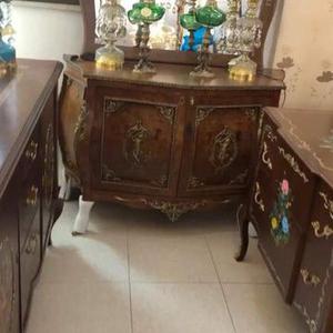 آینه و کنسول خمره ای دو درب تمام چوب