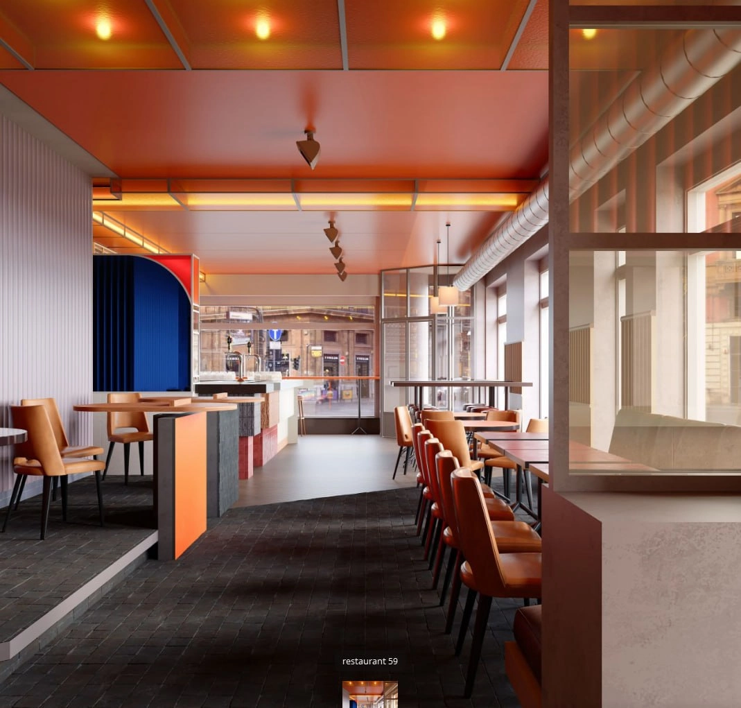 طراحی رستوران نارنجی