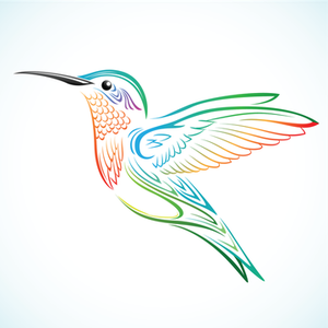 پرنده گرافیکی شبیه لوگو