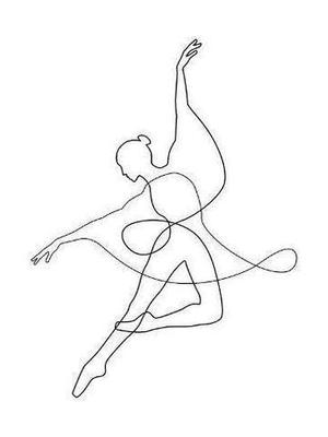 نقاشی رقص باله بدون برداشتن قلم