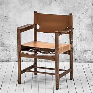 صندلی مدرن چرمی و چوبی