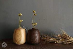 گلدان چوبی جنس چوب