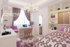 طراحی اتاق خواب پرنسس خانم به سبک مدرن