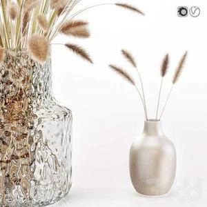 گلدون دکوری با خوشه های گندم