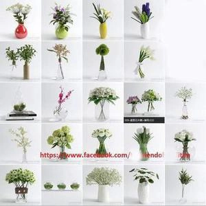 گلدون های دکوری 3d