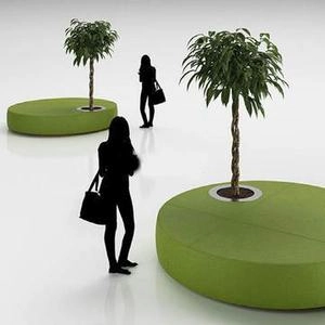 درخت دکوری با صندلی محوطه ای