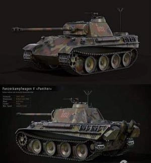 PZV Panther Tank 3D Model تانک