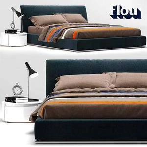 تخت خواب مدرن با روتختی رنگی