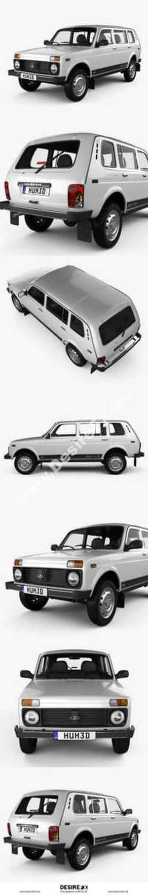 ماشین قدیمی سفید Lada Niva 4×4