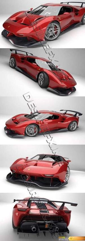 ماشین فراری Ferrari P80C 2019 3D Model