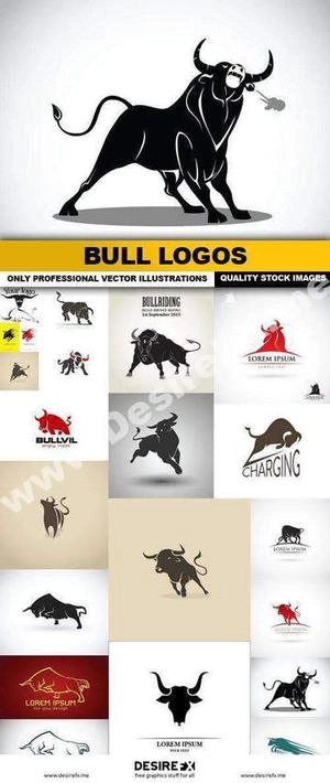 Bull Logos – 20 Vector وکتور بوفالو - گاو