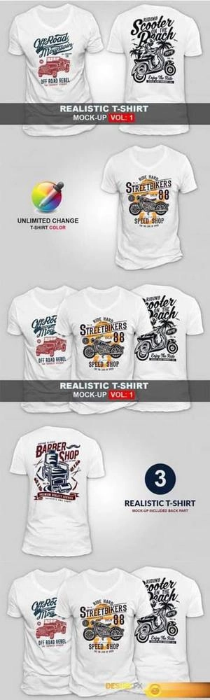 Realistic T-shirt Mock-up موکاپ