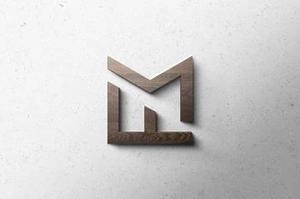 موکاپ لوگو Logo mockup 3d wood