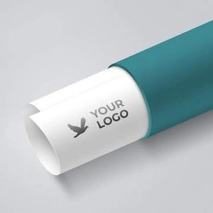 Paper fold logo mockup