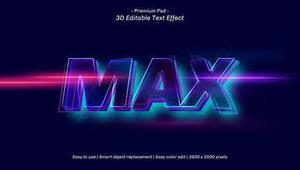 3d max editable text effect افکت