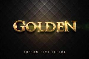 افکت نوشتن Golden shiny 3d text effect