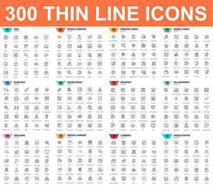 Simple set of vector thin line icons نمونه های آیکون