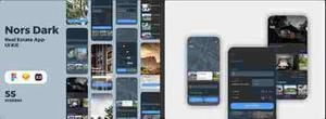 Nors Dark  Real Estate App UI Kit