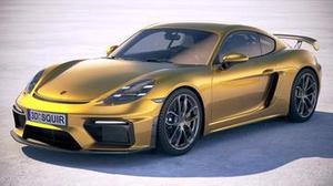 Porsche 718 Cayman GT4 2020 3D Model  ماشین پورشه