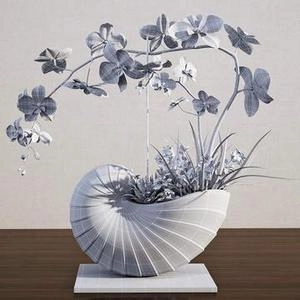 گلدون حلزون شکل 3d