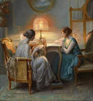 تابلو بودوآر از نقاش فرانسوی Delphin Enjolras