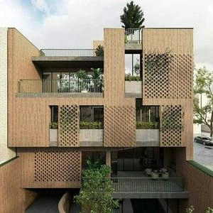 طراحی نمای آجری با ریز کاری
