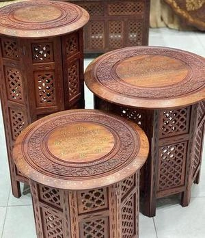 میز های چوبی دستساز هندی