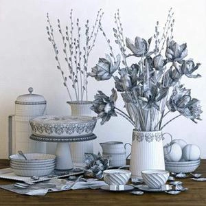 گلدون دکوری رو میزی قرمز